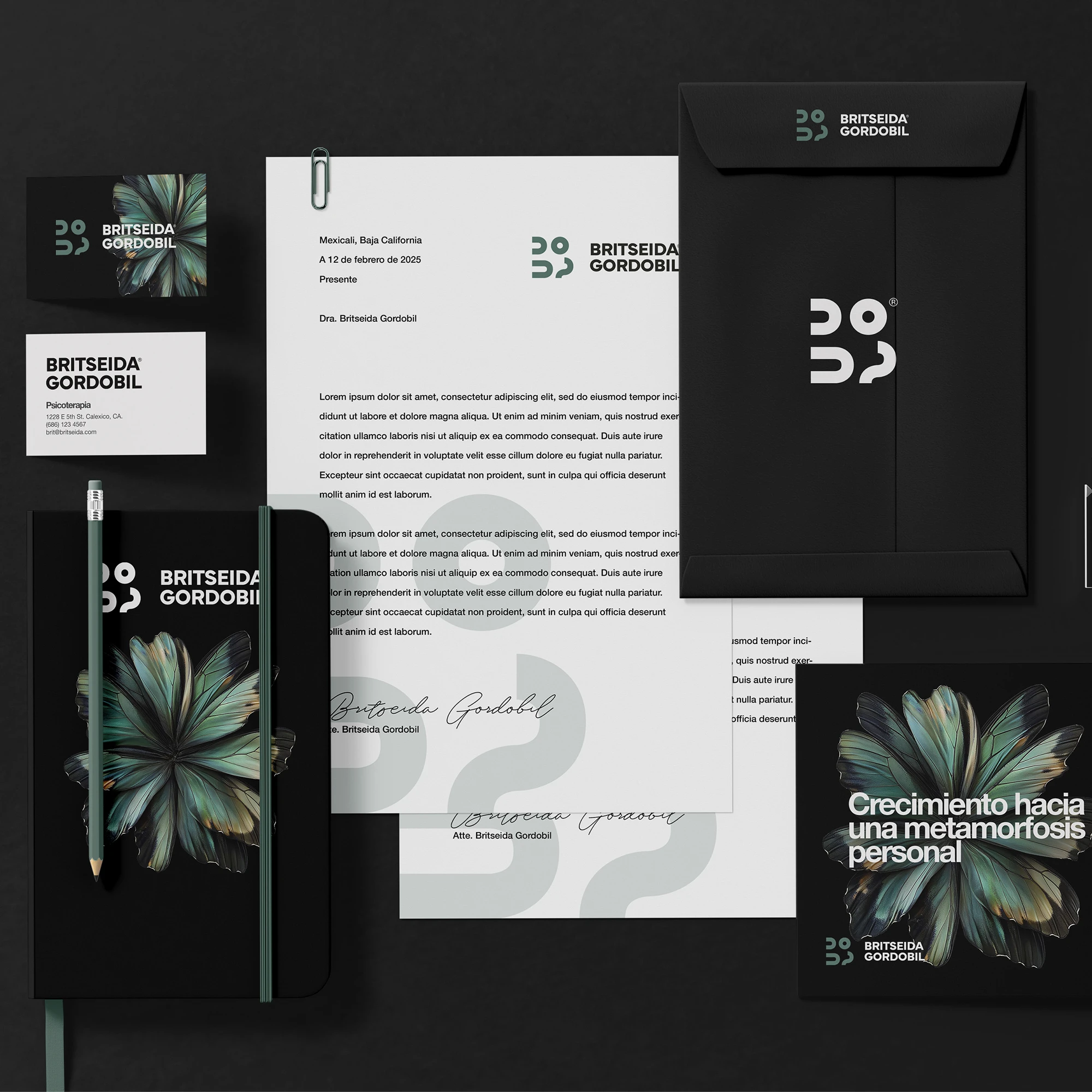 Britseida Gordobil branding mockup